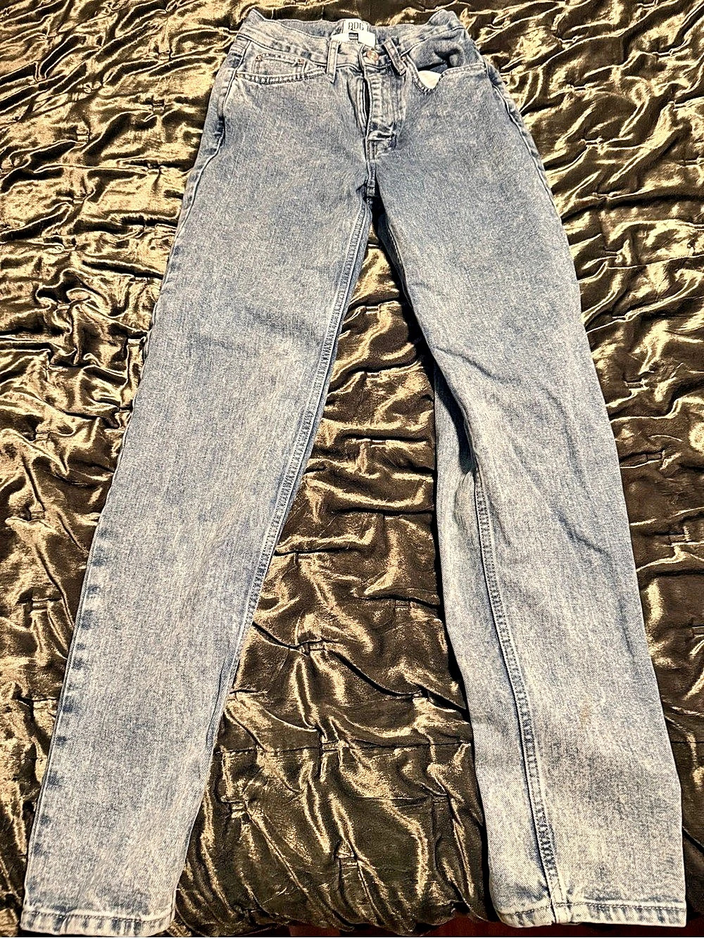 BDG Urban Outfitters High Rise Baggy Jeans Acid Wash Light Blue Womens Size 24